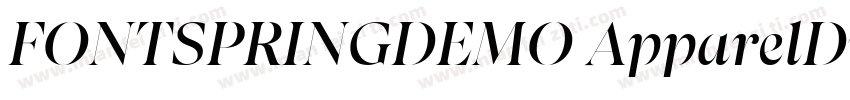 FONTSPRINGDEMO ApparelDisplayRegul字体转换